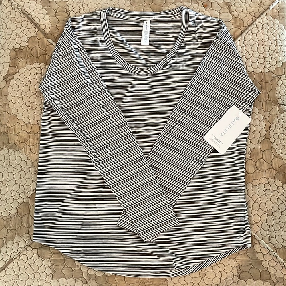 NWT Athleta cloudlight stratus striped top